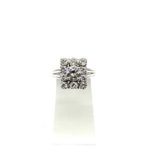Bague or blanc et diamants