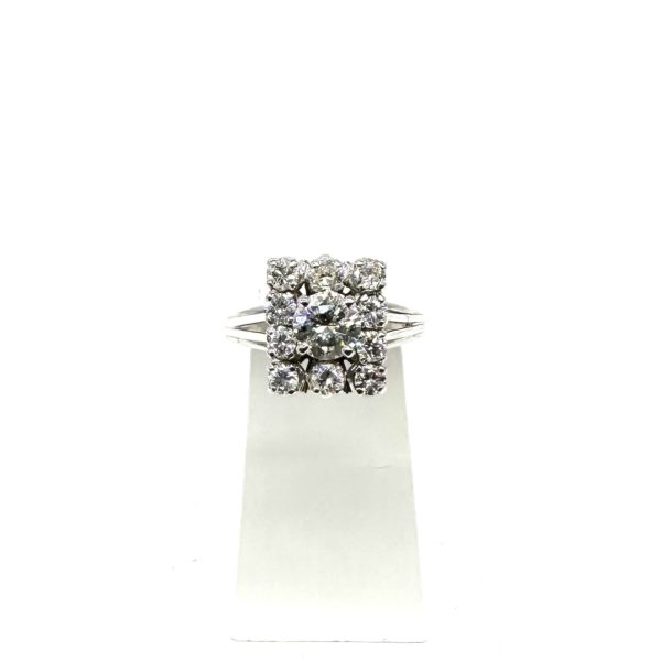 Bague or blanc et diamants