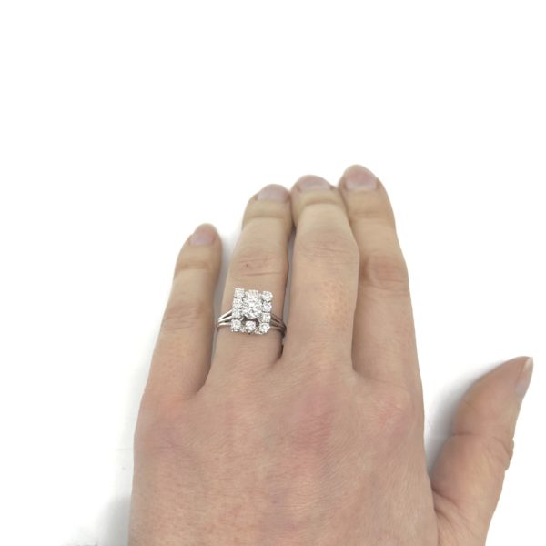 Bague or blanc et diamants – Image 7