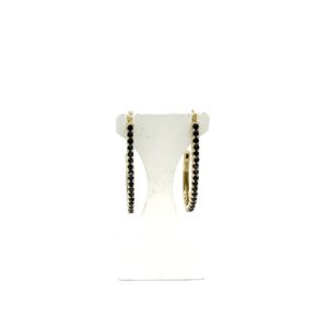 Boucles d'oreilles demi créoles or jaune et saphirs