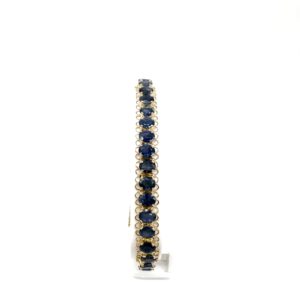 Bracelet or jaune et saphirs