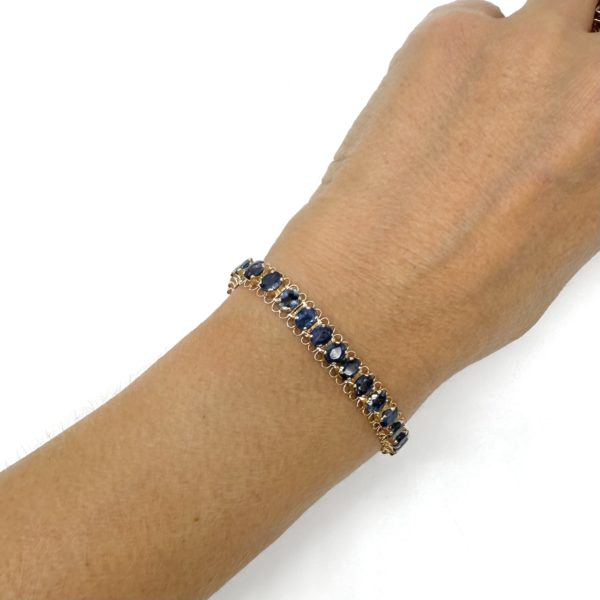 Bracelet or jaune et saphirs – Image 3