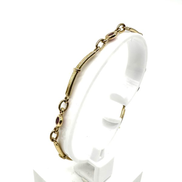 Bracelet or jaune et rubis – Image 4