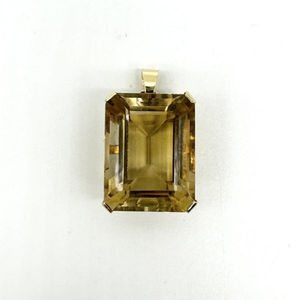 bijou occasion or jaune 750 millièmes 18 carats bijouterie frot guilde pendentif citrine