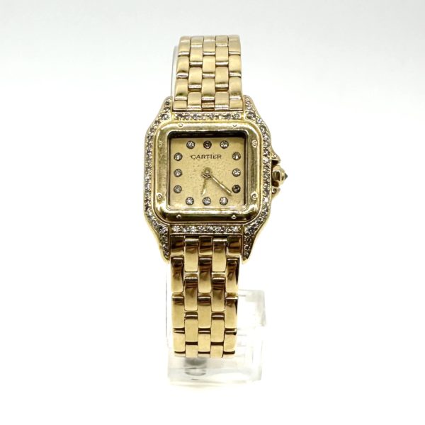 bijou occasion or jaune 750 millièmes 18 carats bijouterie frot guilde montre diamants femme panthère cartier