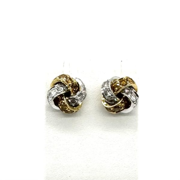 bijou occasion or jaune 750 millièmes 18 carats bijouterie frot guilde boucle oreille diamants