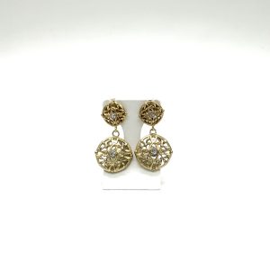 Boucles d'oreilles or jaune et diamants