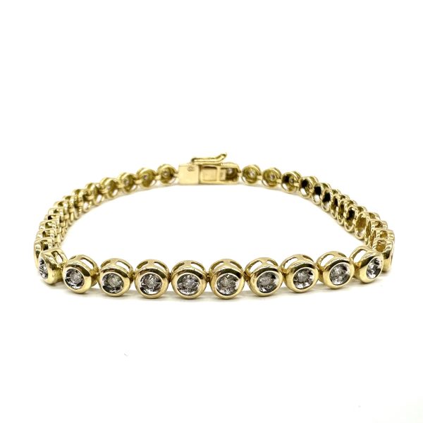 bijou occasion bijouterie frot guilde bracelet rivière diamants or jaune