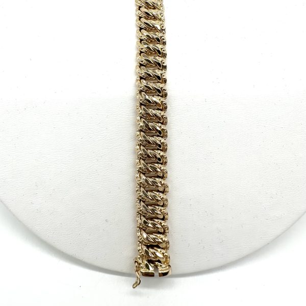 bijou occasion bijouterie frot guilde or jaune 750 maille américaine bracelet