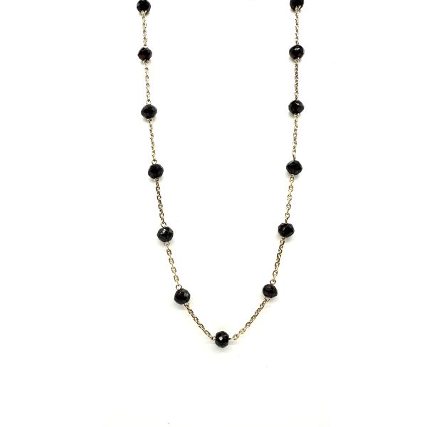 bijou occasion bijouterie frot guilde or 750 jaune collier grenats