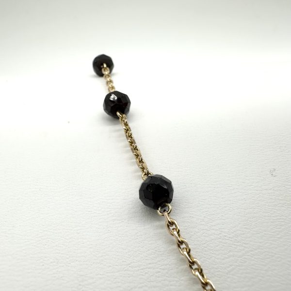 bijou occasion bijouterie frot guilde or 750 jaune collier grenats