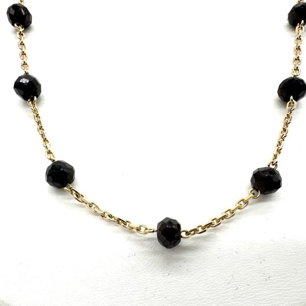 bijou occasion bijouterie frot guilde or 750 jaune collier grenats