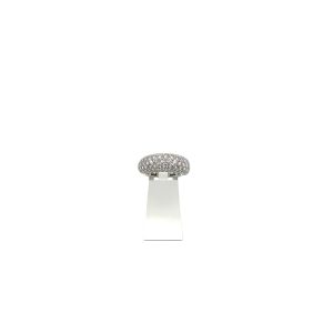 bijou occasion bijouterie frot guilde or 750 blanc bague jonc pavage diamants