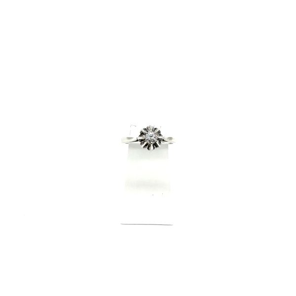 bijou occasion bijouterie frot guilde or blanc 750 solitaire diamant