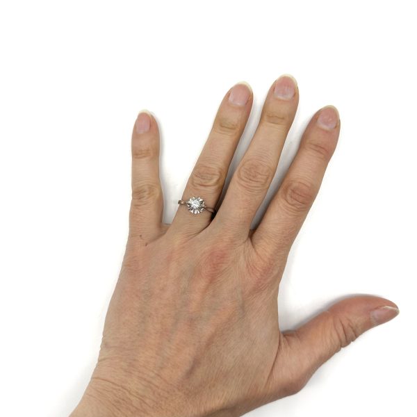 bijou occasion bijouterie frot guilde or blanc 750 solitaire diamant