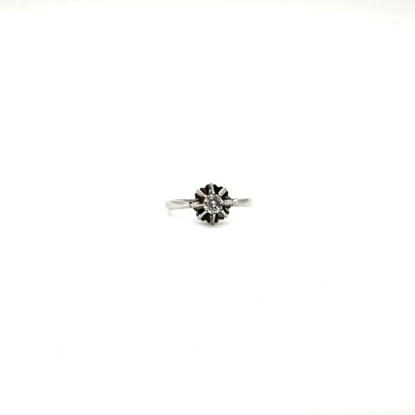 bijou occasion bijouterie frot guilde or blanc 750 solitaire diamant