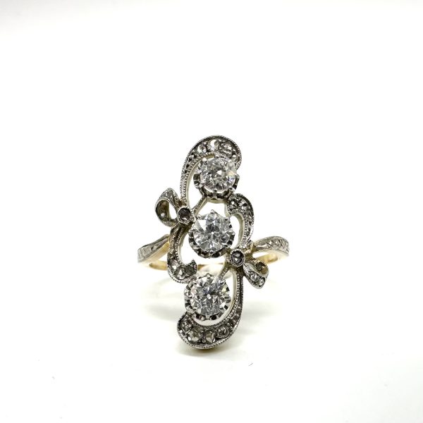 bijou occasion bijouterie frot guilde or 750 bicolore or diamants