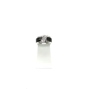 bijou occasion bijouterie frot guilde or 750 blanc diamant blanc noir trilogie