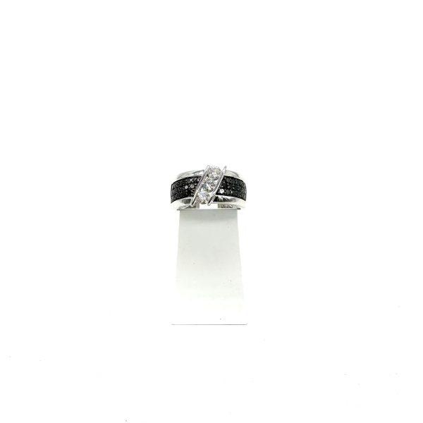 bijou occasion bijouterie frot guilde or 750 blanc diamant blanc noir trilogie