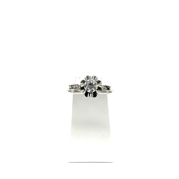 bijou occasion bijouterie frot guilde platine solitaire diamant accompagné
