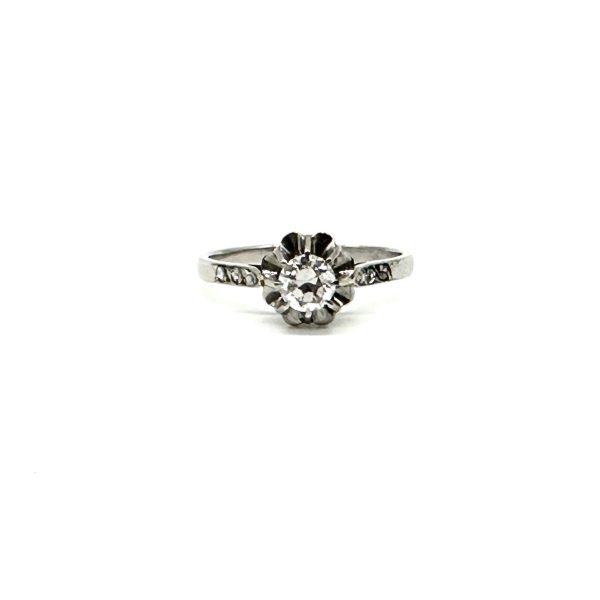 bijou occasion bijouterie frot guilde platine solitaire diamant accompagné