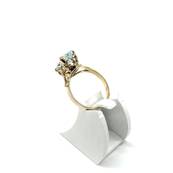 bijou occasion bijouterie frot guilde or 750 jaune bague aigue marine