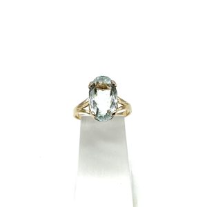 bijou occasion bijouterie frot guilde or 750 jaune bague aigue marine