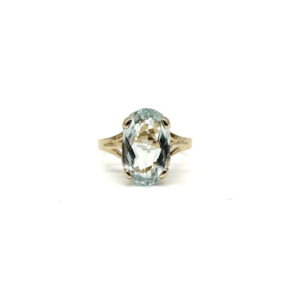 bijou occasion bijouterie frot guilde or 750 jaune bague aigue marine