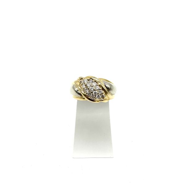 bijou occasion bijouterie frot guilde or 750 jaune blanc bicolore diamants