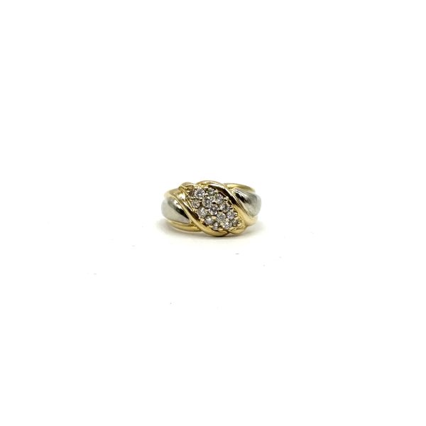 bijou occasion bijouterie frot guilde or 750 jaune blanc bicolore diamants