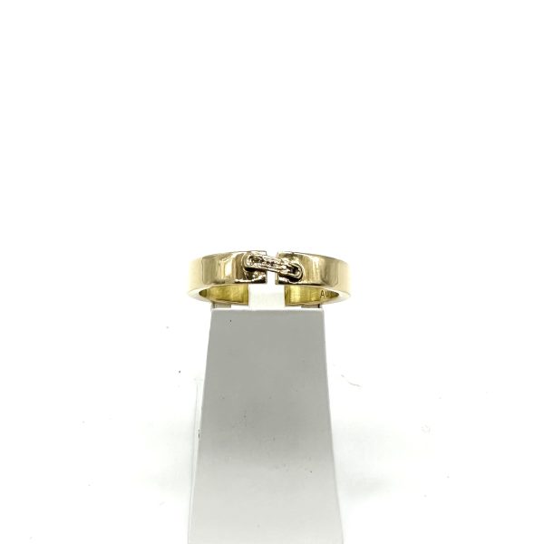 bijou occasion bijouterie frot guilde or 750 jaune bague diamants Chaumet