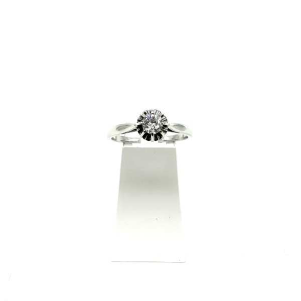 bijou occasion bijouterie frot guilde or blanc 750 solitaire diamant ancien