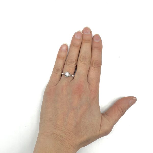 bijou occasion bijouterie frot guilde or blanc 750 solitaire diamant ancien