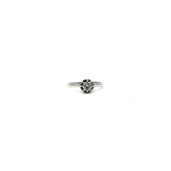 bijou occasion bijouterie frot guilde or blanc 750 solitaire diamant ancien