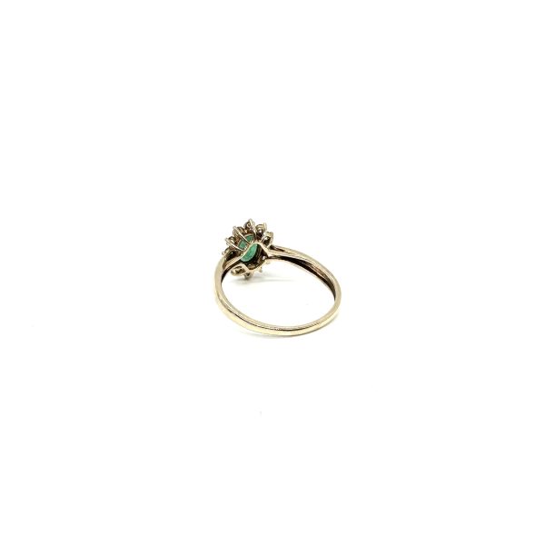 bijou occasion bijouterie frot guilde or 750 jaune émeraude diamants