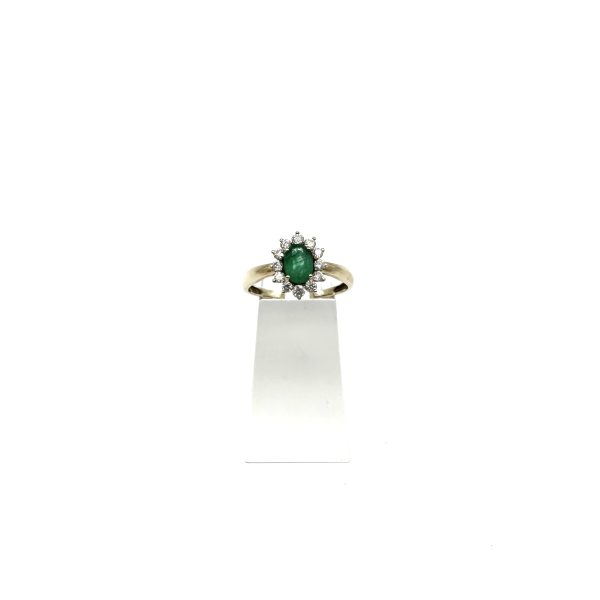 bijou occasion bijouterie frot guilde or 750 jaune émeraude diamants
