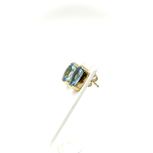 bijou occasion bijouterie frot guilde or 750 jaune topaze contemporaine boucles d oreilles