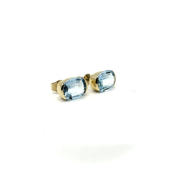 bijou occasion bijouterie frot guilde or 750 jaune topaze contemporaine boucles d oreilles