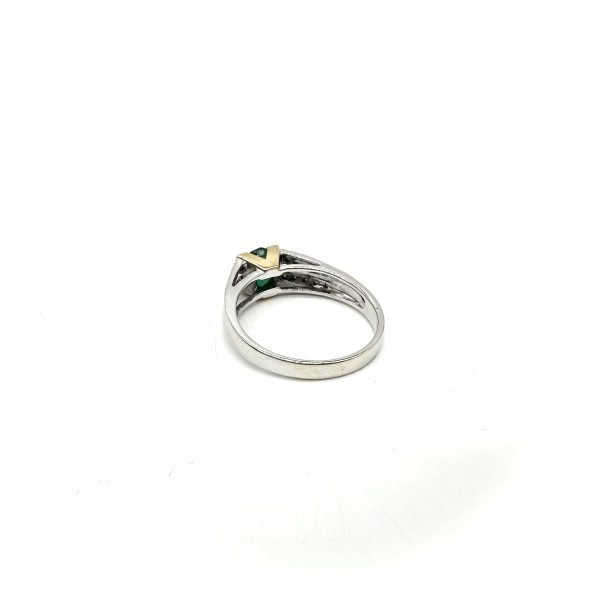 bijou occasion bijouterie frot guilde or 750 jaune émeraude diamants