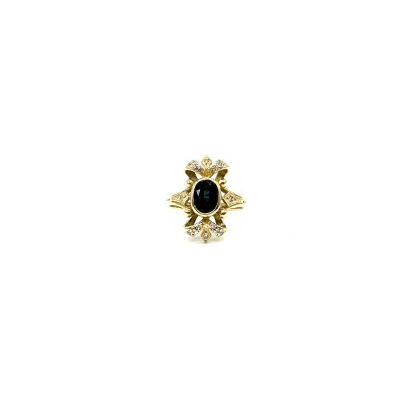 bijou occasion bijouterie frot guilde 18 carats 750 millièmes bague saphir diamants