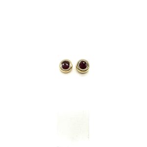 bijou occasion bijouterie frot guilde 18 carats 750 millièmes boucles oreilles or jaune rubis