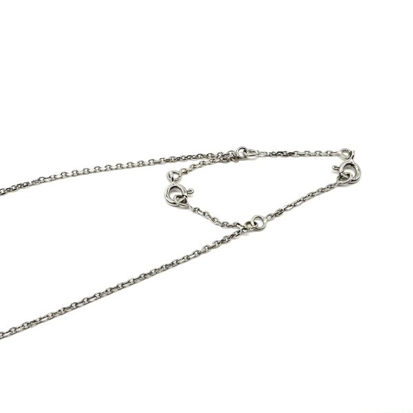 bijou occasion bijouterie frot guilde collier or blanc 750 18 carats collier solitaire diamant