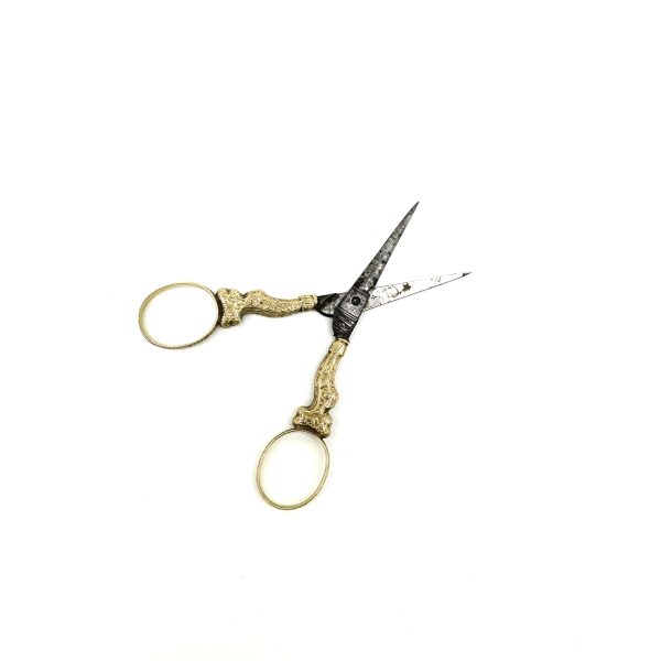 bijou occasion bijouterie frot guilde ciseaux acier or jaune 18 carats 750 millièmes 1900