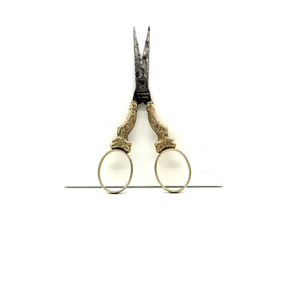bijou occasion bijouterie frot guilde ciseaux acier or jaune 18 carats 750 millièmes 1900