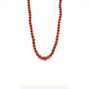 bijou occasion bijouterie frot guilde collier or jaune 750 18 carats corail