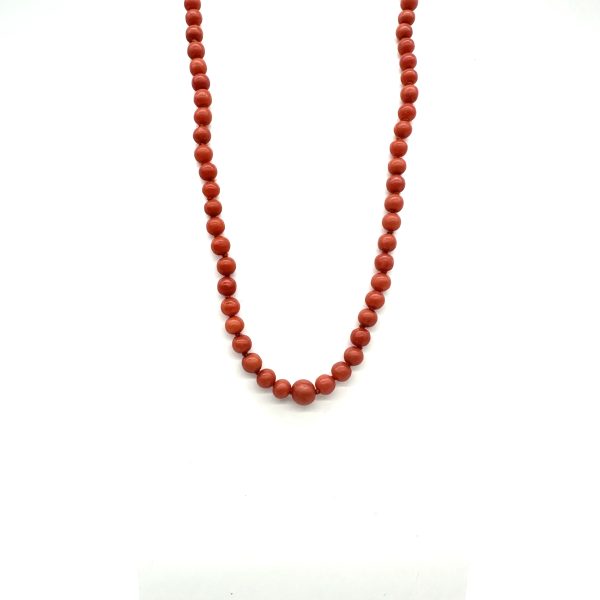 bijou occasion bijouterie frot guilde collier or jaune 750 18 carats corail