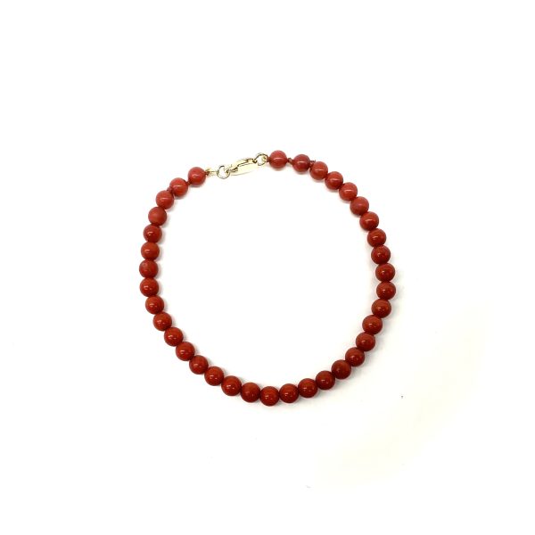 bijou occasion bijouterie frot guilde collier or jaune 750 18 carats corail