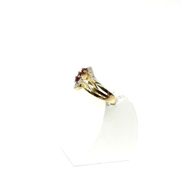 bijou occasion bijouterie frot guilde collier or jaune blanc 750 18 carats bague rubis diamants