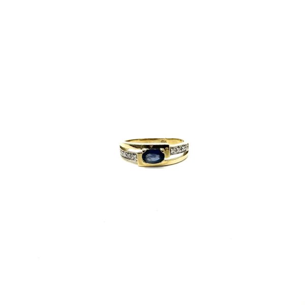 bijou occasion bijouterie frot guilde 18 carats 750 millièmes bague saphir diamants