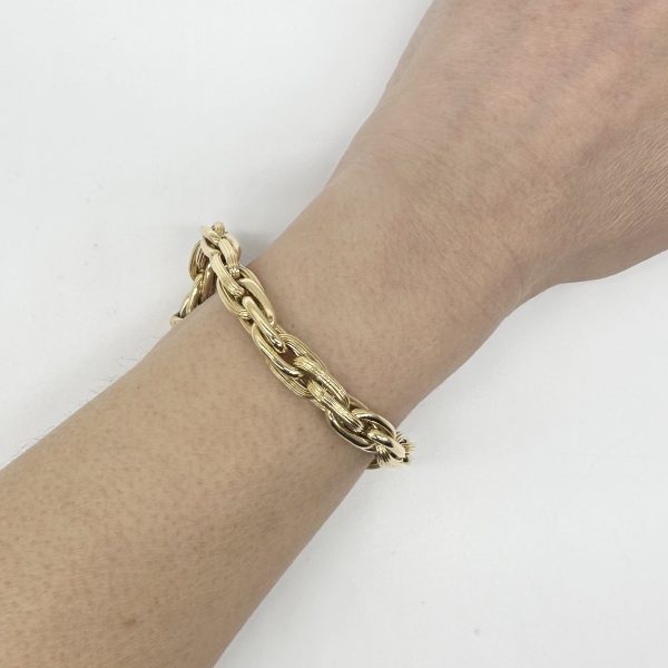 bijou occasion bijouterie frot guilde 18 carats 750 millièmes bracelet volume fantaisie